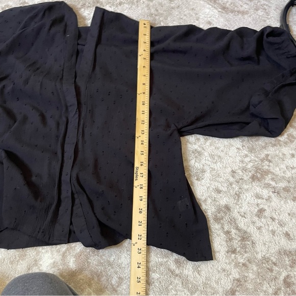 Sim & Sam black open front cardigan style lightweight in black NEW SZ S/M - Picture 7 of 10